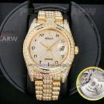 Perfect Replica Rolex Datejust 41 Full Diamond All Gold Mens Watches ARW Factory Datejust II